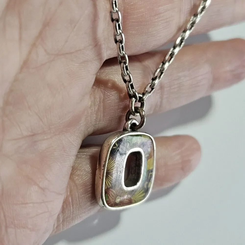 Brighton Silver Plated Island Bloom Flower Pendant Necklace 17-19.5